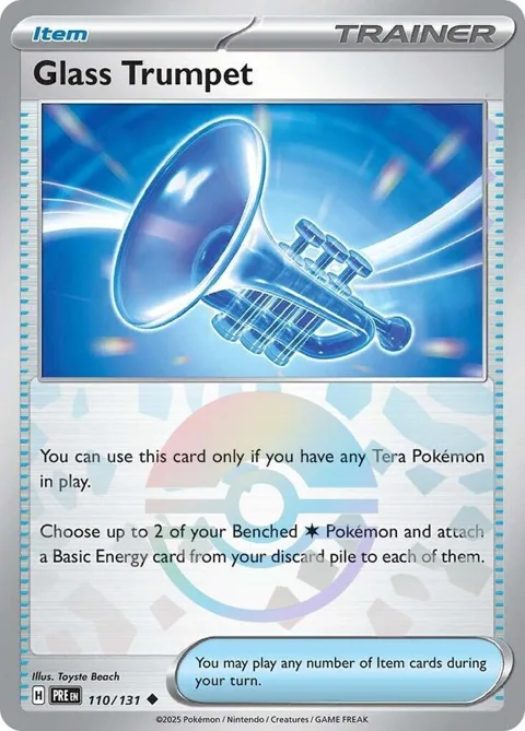 Glass Trumpet Poke Ball Pattern #110/131 Holofoil Pokémon card from Prismatic Evolutions
