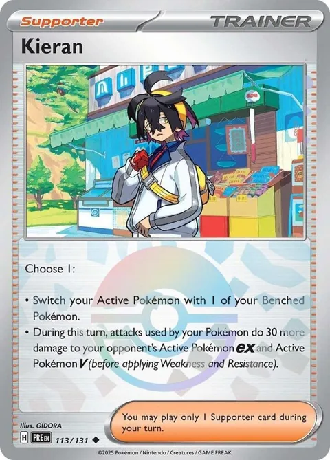 Kieran - 113/131 Poke Ball Pattern #113/131 Holofoil Pokémon card from Prismatic Evolutions