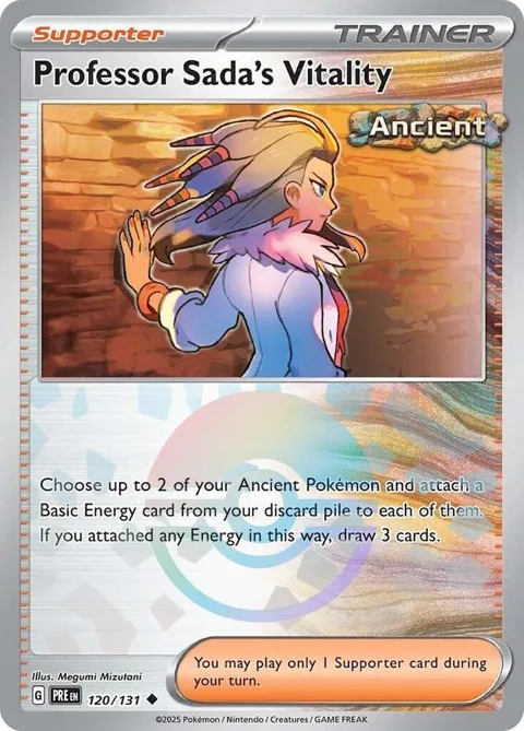 Professor Sada's Vitality Poke Ball Pattern #120/131 Holofoil Pokémon card from Prismatic Evolutions