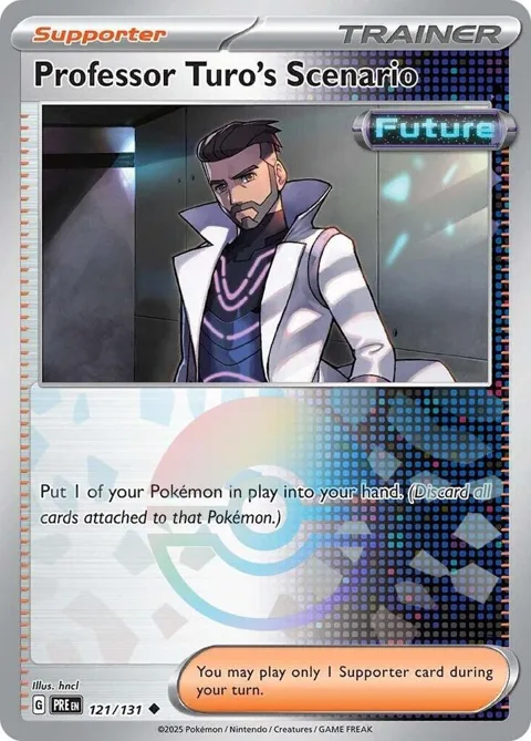 Professor Turo's Scenario Poke Ball Pattern #121/131 Holofoil Pokémon card from Prismatic Evolutions