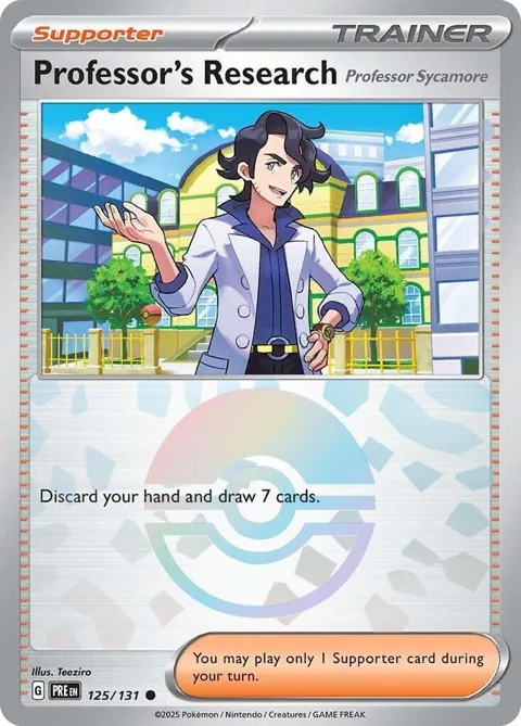 Professor's Research [Professor Sycamore] Poke Ball Pattern #125/131 Holofoil Pokémon card from Prismatic Evolutions