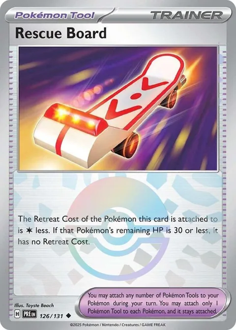 Rescue Board Poke Ball Pattern #126/131 Holofoil Pokémon card from Prismatic Evolutions