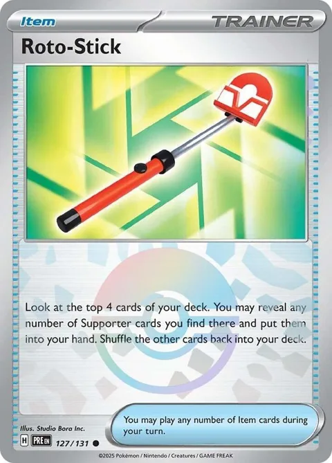 Roto-Stick Poke Ball Pattern #127/131 Holofoil Pokémon card from Prismatic Evolutions