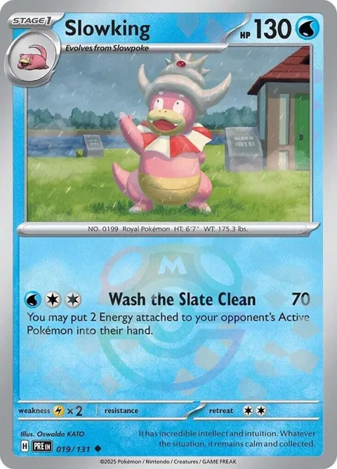 Slowking Master Ball Pattern #019/131 Holofoil Pokémon card from Prismatic Evolutions