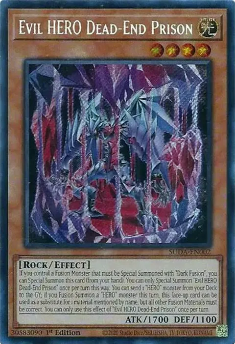 Evil HERO Dead-End Prison SUDA-EN002 Yu-Gi-Oh card from Supreme Darkness