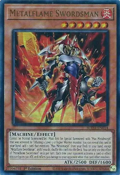 Metalflame Swordsman SUDA-EN014 Yu-Gi-Oh card from Supreme Darkness