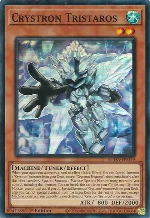 Crystron Tristaros SUDA-EN019 Yu-Gi-Oh card from Supreme Darkness