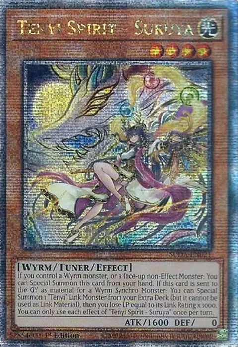 Tenyi Spirit - Suruya Quarter Century Secret Rare SUDA-EN021 Yu-Gi-Oh card from Supreme Darkness