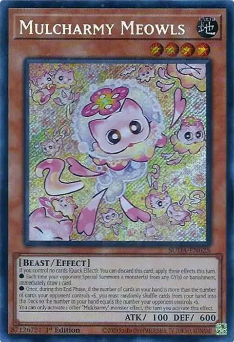 Mulcharmy Meowls SUDA-EN025 Yu-Gi-Oh card from Supreme Darkness