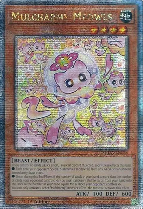 Mulcharmy Meowls Quarter Century Secret Rare SUDA-EN025 Yu-Gi-Oh card from Supreme Darkness