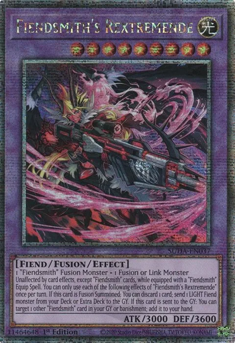Fiendsmith's Rextremende Quarter Century Secret Rare SUDA-EN037 Yu-Gi-Oh card from Supreme Darkness