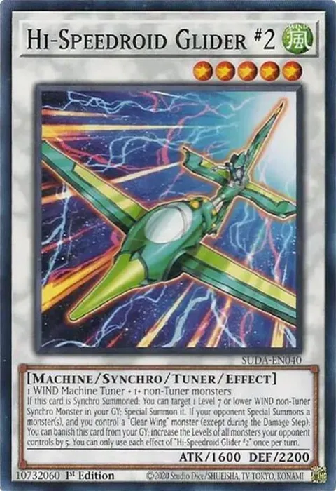 Hi-Speedroid Glider #2 SUDA-EN040 Yu-Gi-Oh card from Supreme Darkness