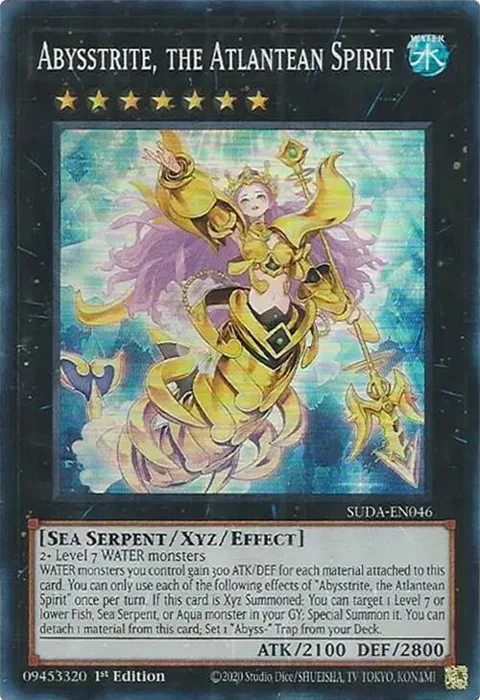 Abysstrite, the Atlantean Spirit SUDA-EN046 Yu-Gi-Oh card from Supreme Darkness