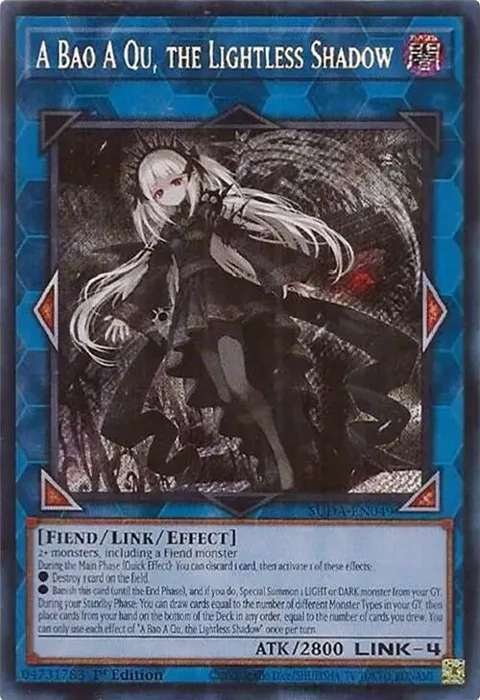 A Bao A Qu, the Lightless Shadow SUDA-EN049 Yu-Gi-Oh card from Supreme Darkness