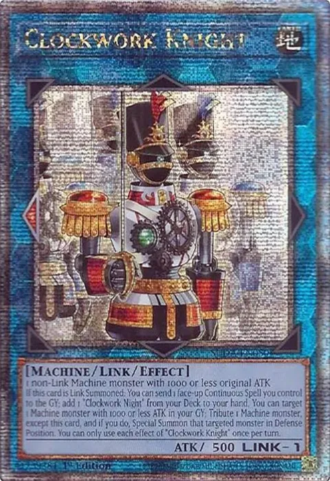 Clockwork Knight Quarter Century Secret Rare SUDA-EN050 Yu-Gi-Oh card from Supreme Darkness