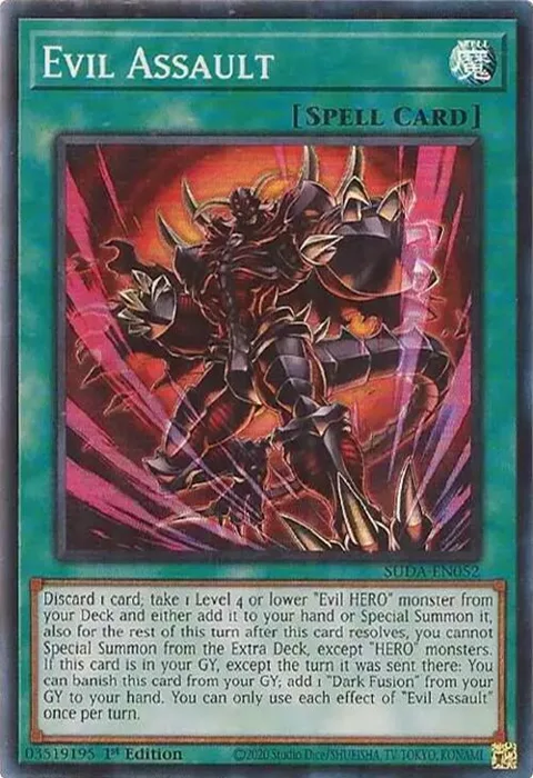 Evil Assault SUDA-EN052 Yu-Gi-Oh card from Supreme Darkness