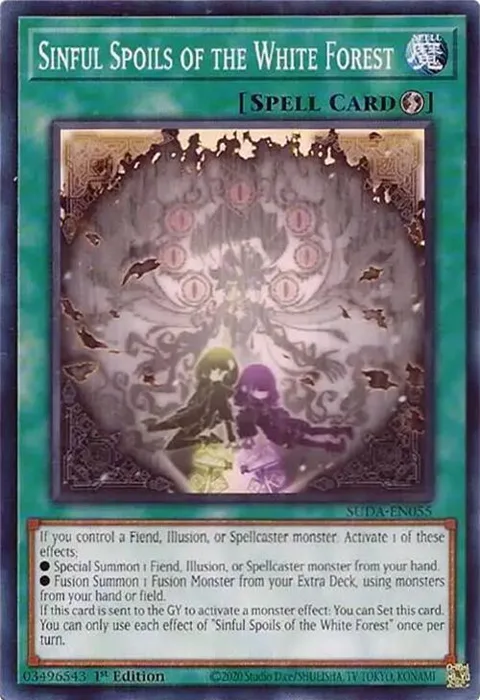 Sinful Spoils of the White Forest SUDA-EN055 Yu-Gi-Oh card from Supreme Darkness