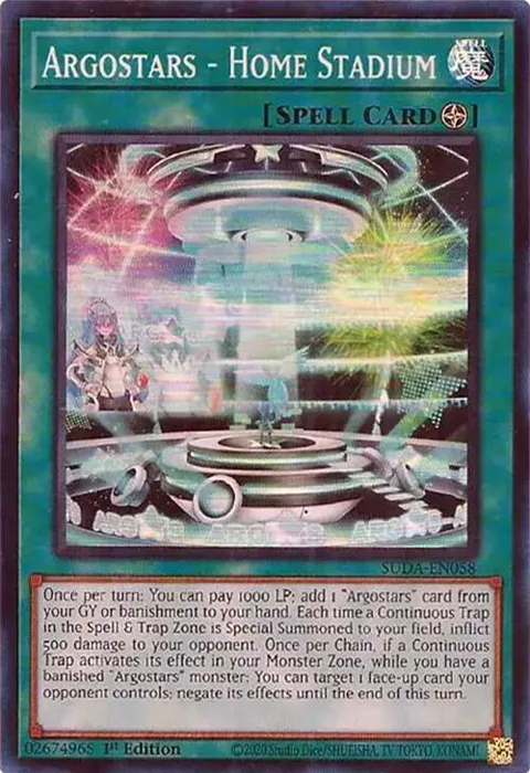 Argostars - Home Stadium SUDA-EN058 Yu-Gi-Oh card from Supreme Darkness
