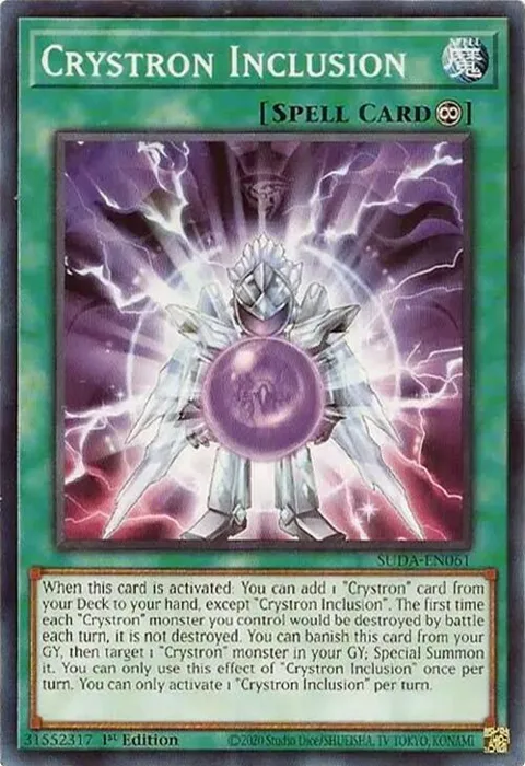 Crystron Inclusion SUDA-EN061 Yu-Gi-Oh card from Supreme Darkness