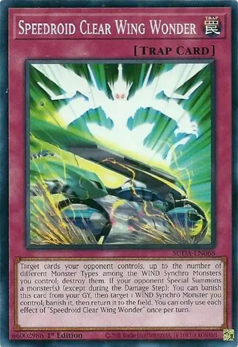 Speedroid Clear Wing Wonder SUDA-EN068 Yu-Gi-Oh card from Supreme Darkness