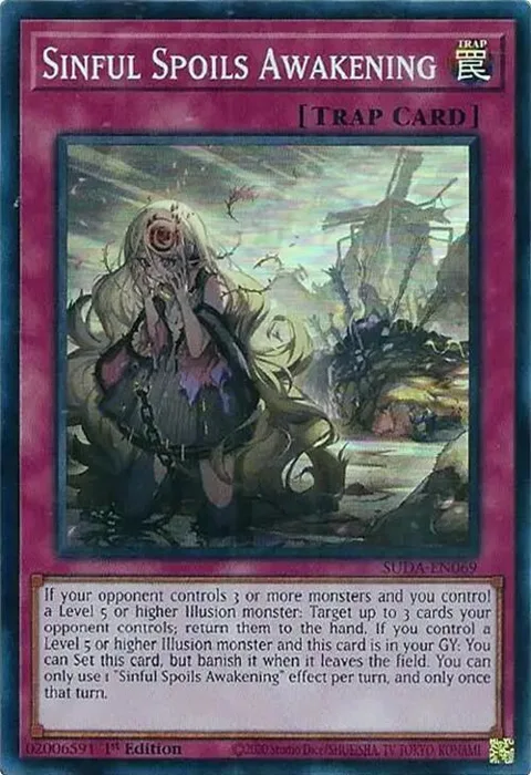 Sinful Spoils Awakening SUDA-EN069 Yu-Gi-Oh card from Supreme Darkness