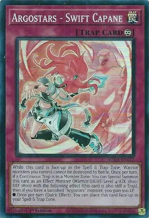 Argostars - Swift Capane SUDA-EN072 Yu-Gi-Oh card from Supreme Darkness