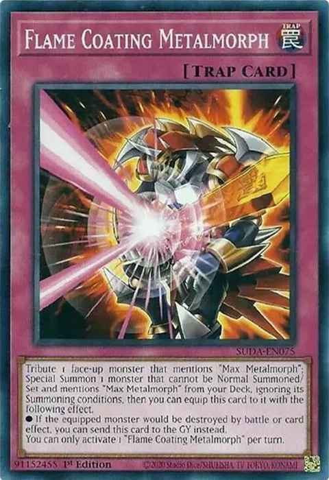 Flame Coating Metalmorph SUDA-EN075 Yu-Gi-Oh card from Supreme Darkness