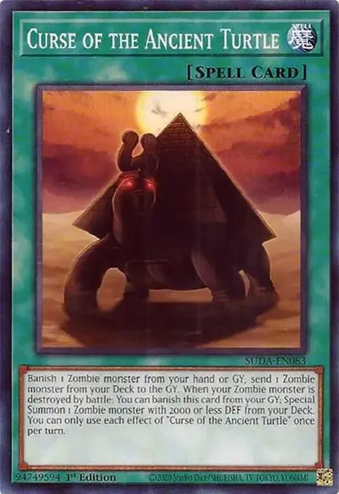 Curse of the Ancient Turtle SUDA-EN083 Yu-Gi-Oh card from Supreme Darkness