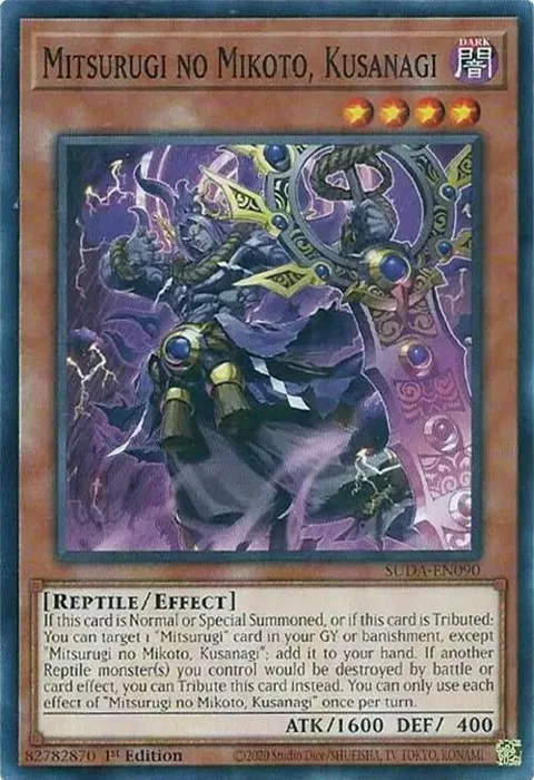 Mitsurugi no Mikoto, Kusanagi SUDA-EN090 Yu-Gi-Oh card from Supreme Darkness
