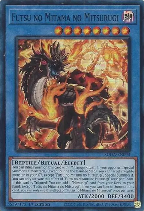 Futsu no Mitama no Mitsurugi SUDA-EN093 Yu-Gi-Oh card from Supreme Darkness