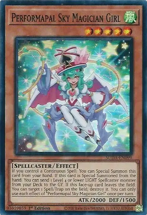 Performapal Sky Magician Girl SUDA-EN099 Yu-Gi-Oh card from Supreme Darkness