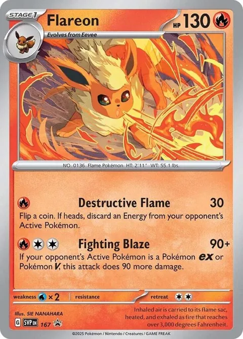 Flareon - 167 Cosmos Holo #167 Holofoil Pokémon card from Scarlet & Violet Promo Cards