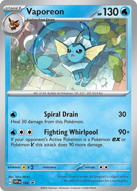 Vaporeon - 168 Cosmos Holo #168 Holofoil Pokémon card from Scarlet & Violet Promo Cards