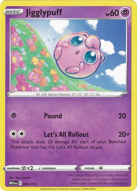 Jigglypuff #004/015 Pokémon card from McDonald's Promos 2024