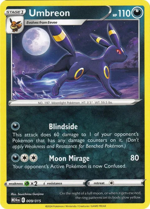 Umbreon #009/015 Pokémon card from McDonald's Promos 2024