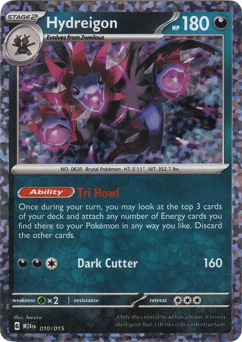 Hydreigon #010/015 Holofoil Pokémon card from McDonald's Promos 2024