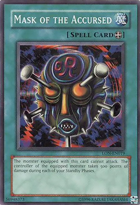 Mask of the Accursed LON-EN019 Yu-Gi-Oh card from Labyrinth of Nightmare (Worldwide English)