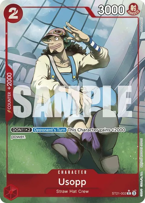 Usopp Alt Art ST21-002 One Piece card from Starter Deck EX: Gear 5