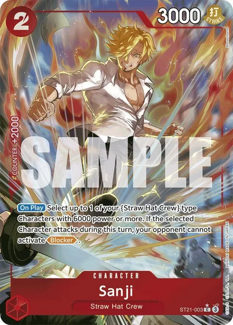 Sanji Alt Art ST21-003 One Piece card from Starter Deck EX: Gear 5