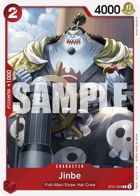 Jinbe ST21-005 One Piece card from Starter Deck EX: Gear 5