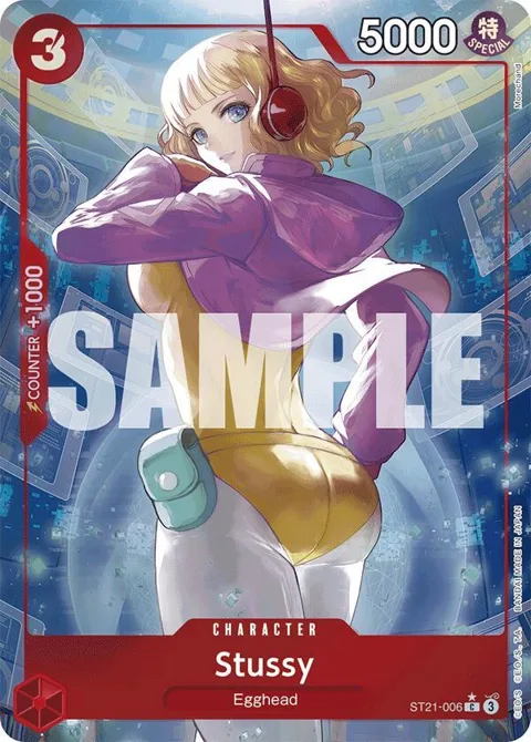 Stussy Alt Art ST21-006 One Piece card from Starter Deck EX: Gear 5