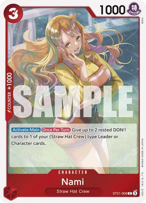 Nami ST21-009 One Piece card from Starter Deck EX: Gear 5