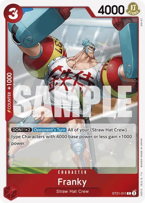 Franky ST21-011 One Piece card from Starter Deck EX: Gear 5