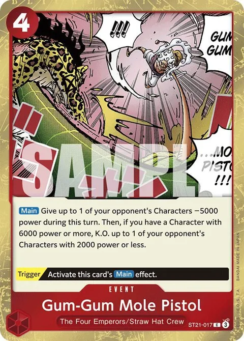 Gum-Gum Mole Pistol ST21-017 One Piece card from Starter Deck EX: Gear 5