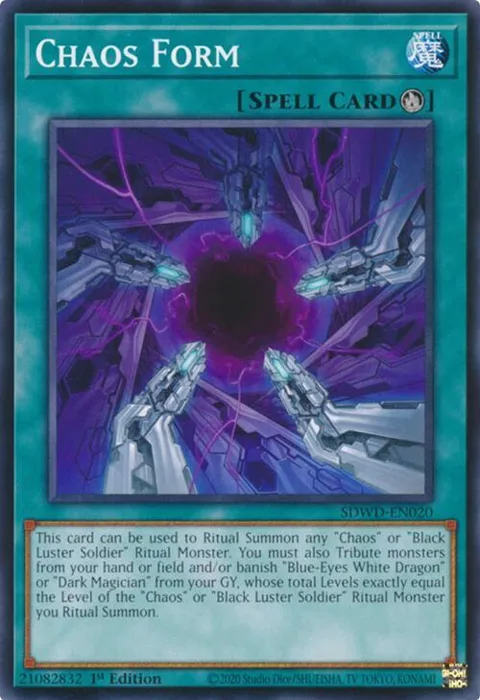 Chaos Form SDWD-EN020 Yu-Gi-Oh card from Structure Deck: Blue-Eyes White Destiny