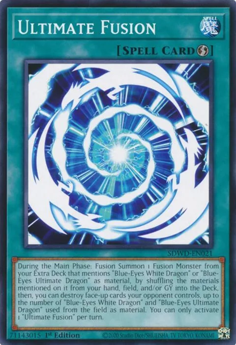 Ultimate Fusion SDWD-EN021 Yu-Gi-Oh card from Structure Deck: Blue-Eyes White Destiny