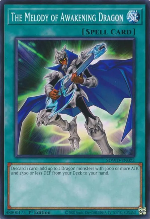 The Melody of Awakening Dragon SDWD-EN022 Yu-Gi-Oh card from Structure Deck: Blue-Eyes White Destiny