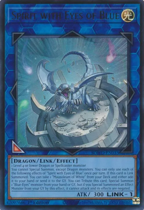 Spirit with Eyes of Blue SDWD-EN033 Yu-Gi-Oh card from Structure Deck: Blue-Eyes White Destiny
