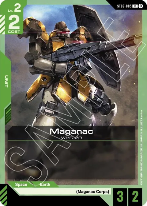 Maganac ST02-005 GD01_b Gundam card from Edition Beta
