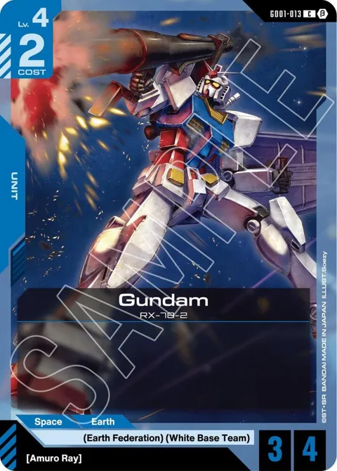 Gundam GD01-013 GD01_b Gundam card from Edition Beta